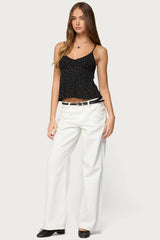 Kelli Floral Babydoll Tank Top