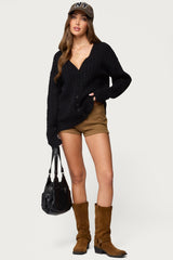 Francine Oversized V Neck Cardigan