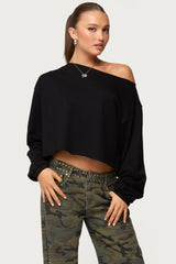 Aveline Off Shoulder Light Sweatshirt