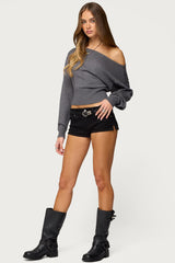 Doro Studded Off Shoulder Sweater