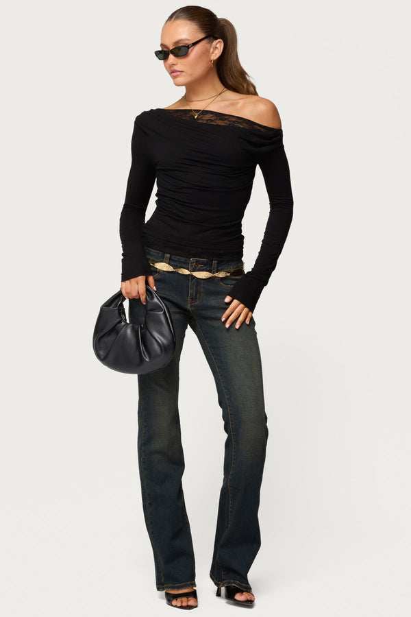 Layered Lacey Off Shoulder Top