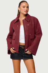Annabelle Oversized Faux Suede Jacket