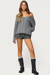 Inga Oversized Cable Knit Sweater