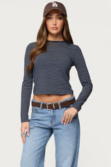 Brianna Striped Long Sleeve T Shirt