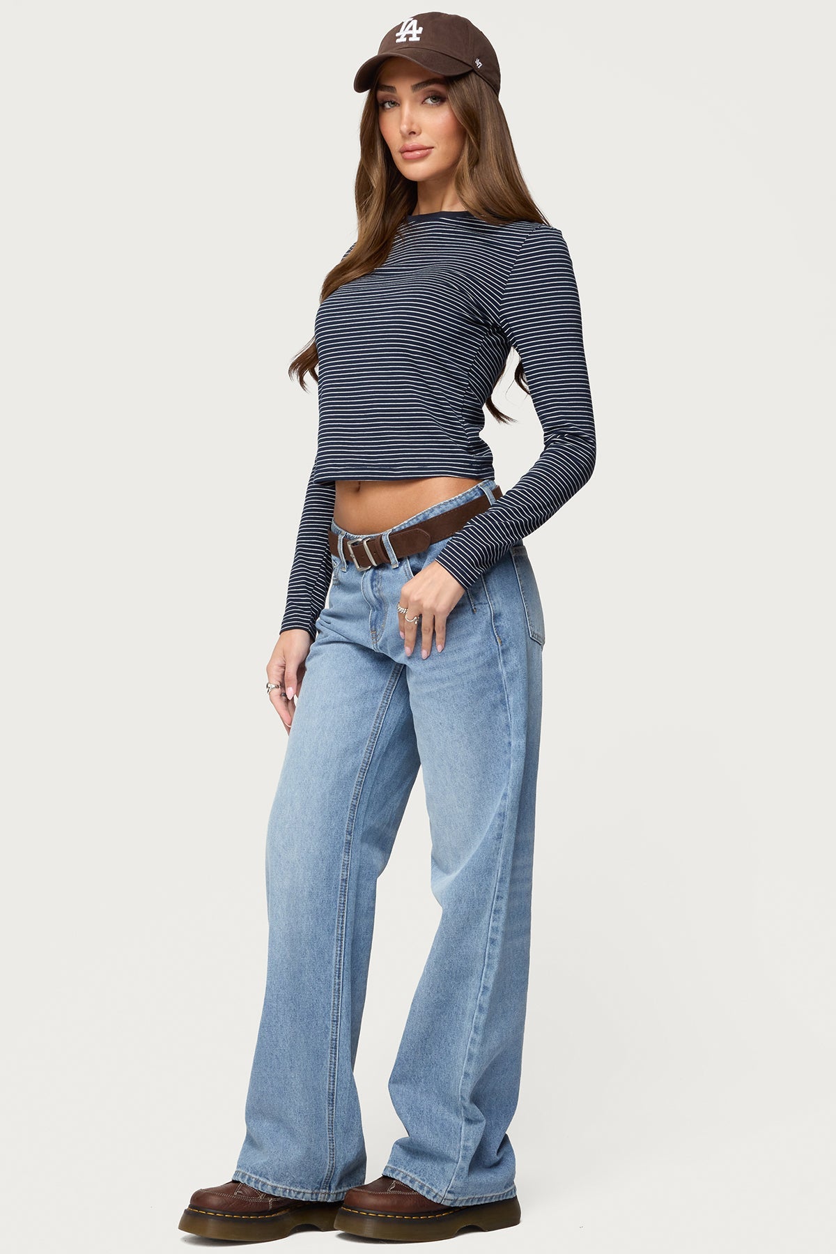 Brianna Striped Long Sleeve T Shirt