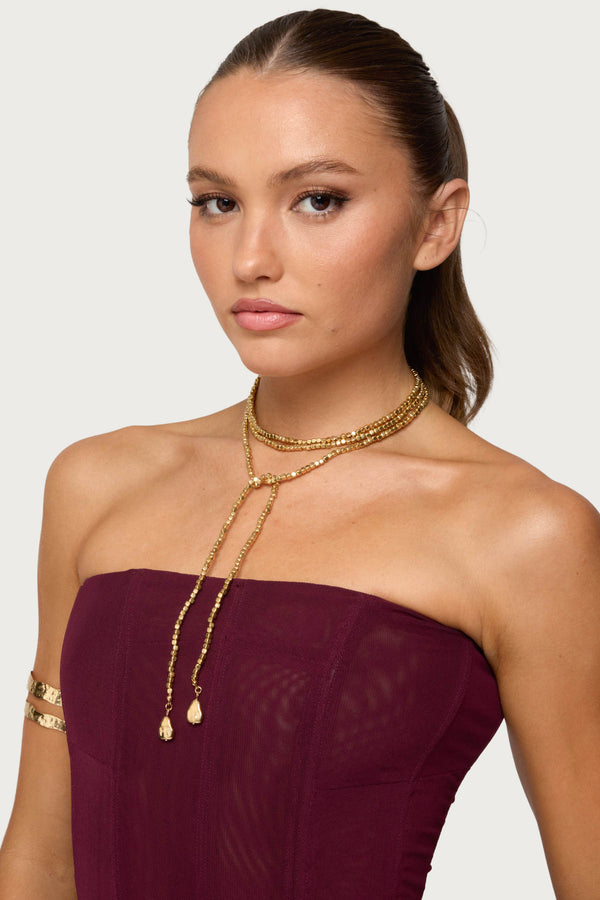 Wrap Around Beaded Necklace