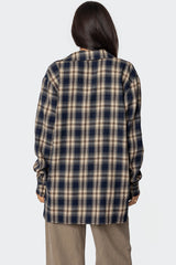 Plaid Flannel Button Up Shirt