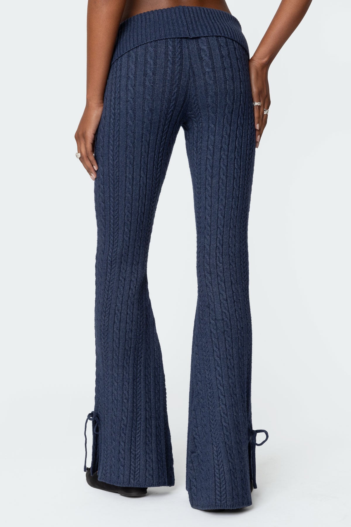 Chase Fold Over Cable Knit Pants