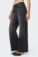 Karlie Lace Trim Jeans