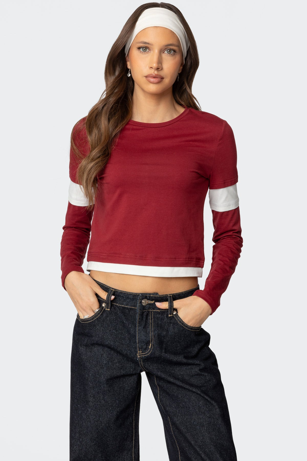 Paula Layered Long Sleeve T Shirt