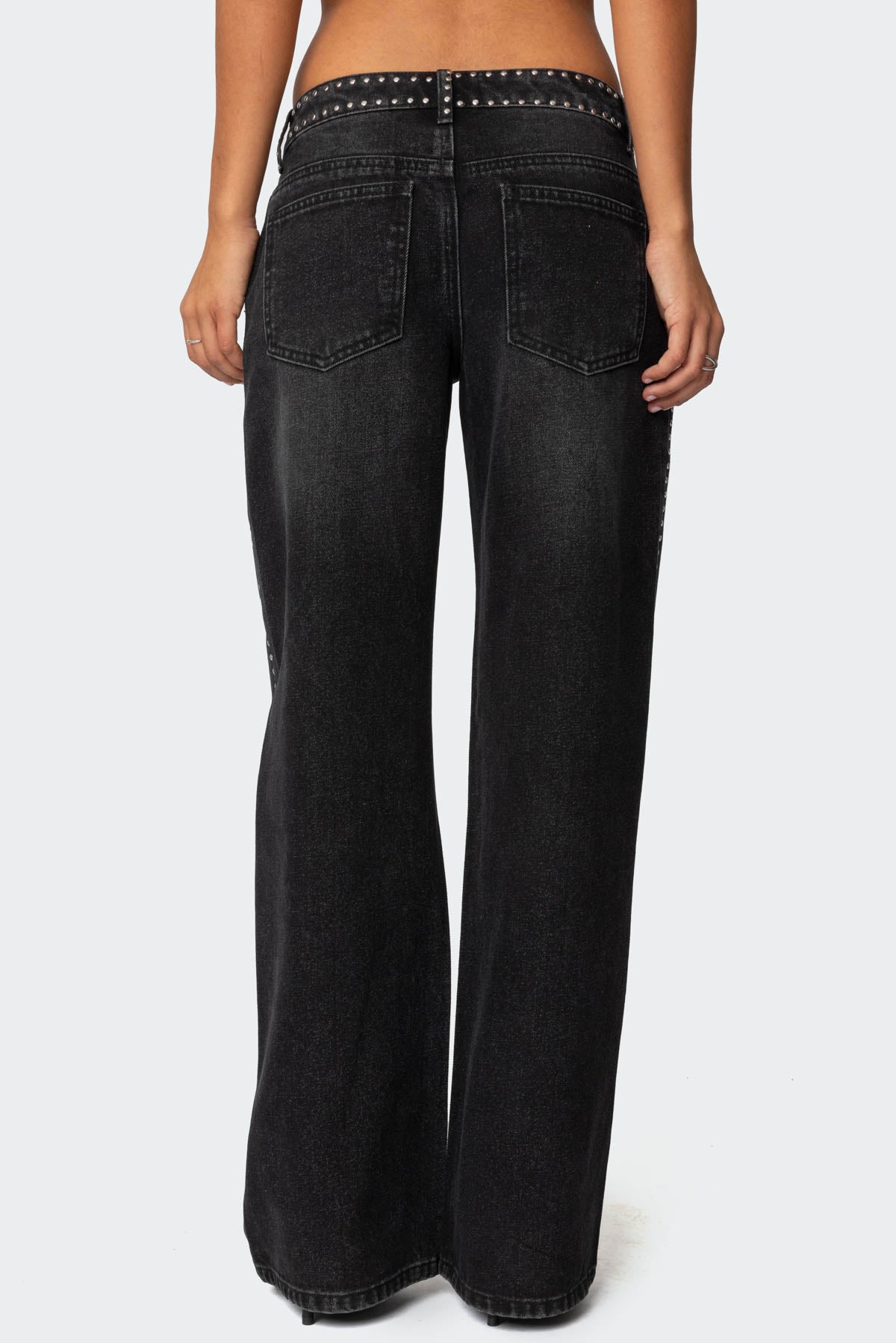 Quincy Studded Low Rise Jeans