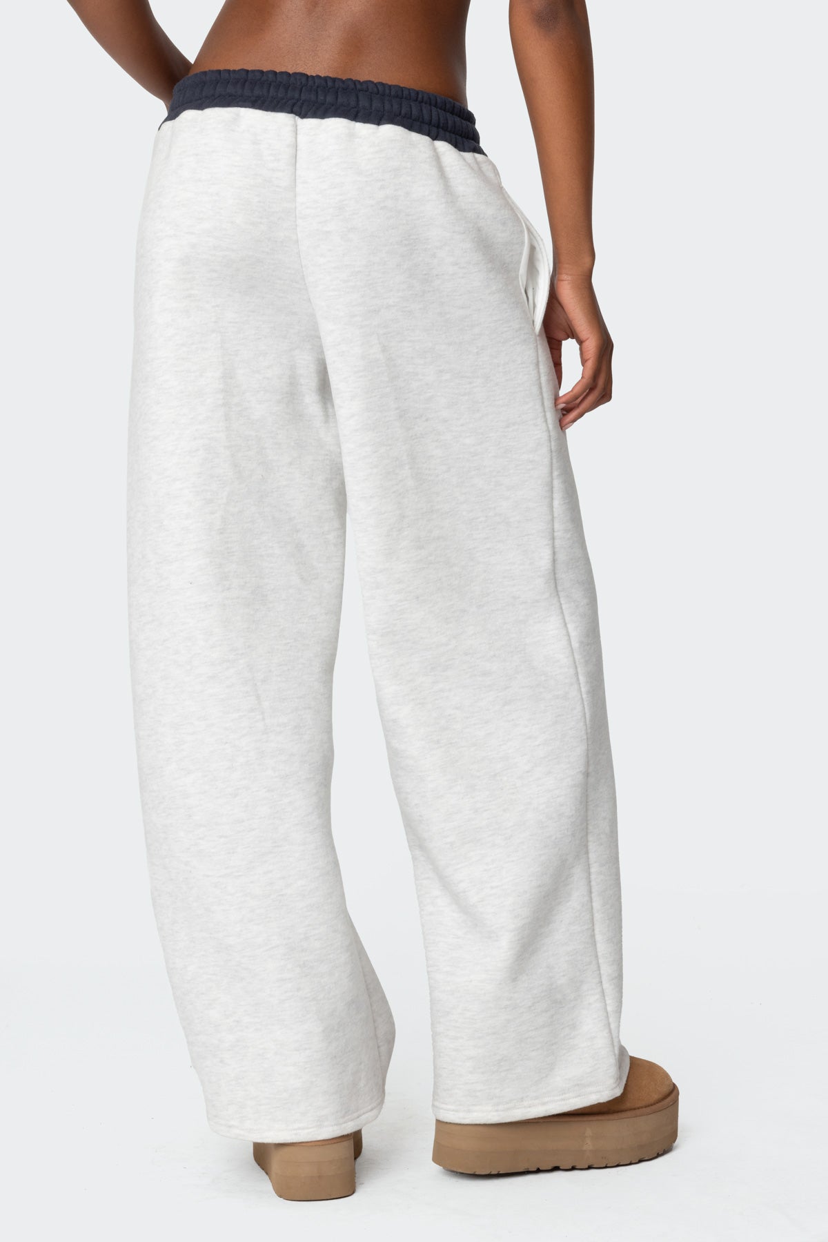 Edikted Contrast Embroidered Sweatpants