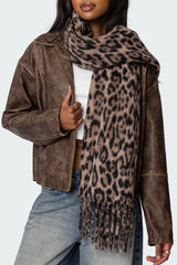 Chunky Leopard Scarf