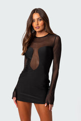 Saanvi Mesh Mini Dress