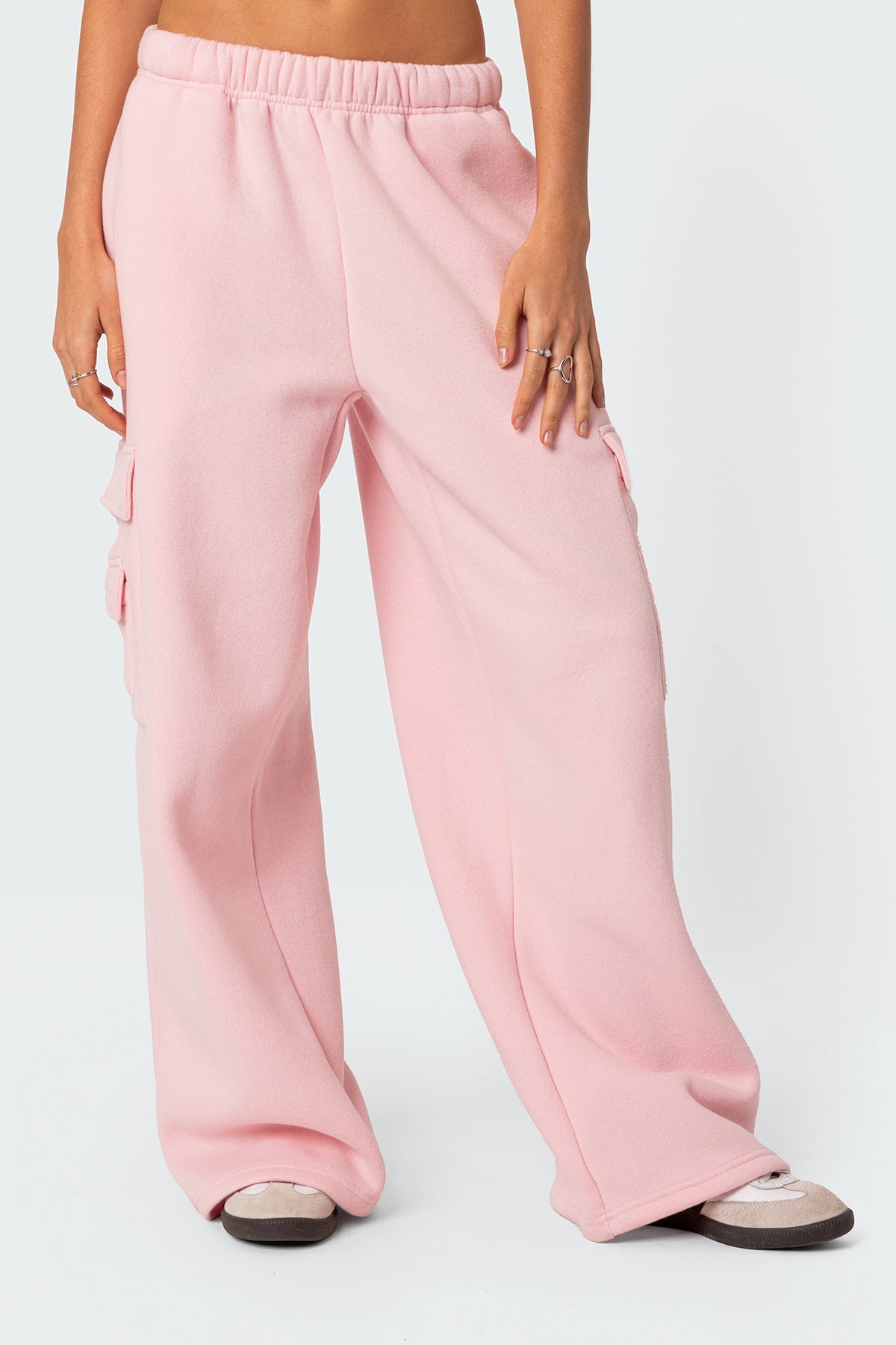 Wide Leg Cargo Sweatpants