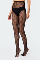 Embroidered Lacey Tights