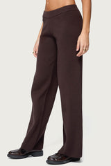 Lorie Wide Leg Knit Trousers