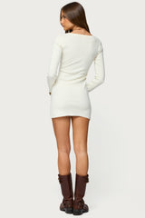 Kaitlyn Long Sleeve Knit Mini Dress