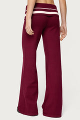 Kaliya Stripey Foldover Knit Trousers