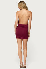 Keily Choker Cowl Neck Mini Dress