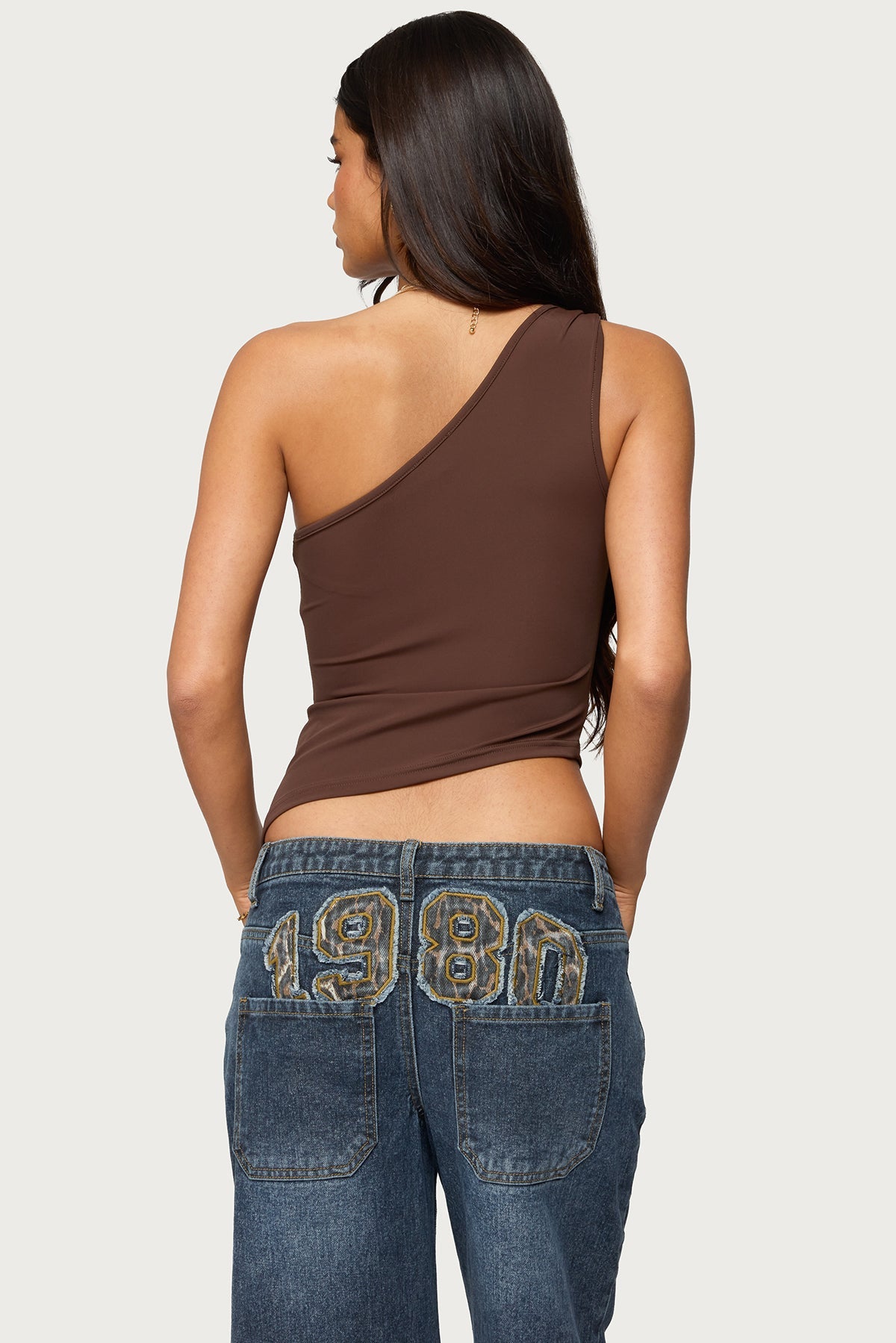 Knotted One Shoulder Asymmetric Top