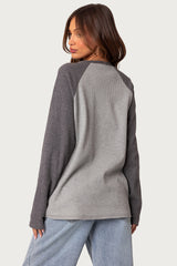 Me Time Oversized Waffle Top