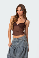 Mercy Sheer Mesh Bra Top