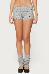 Chelsie Polka Dot Foldover Shorts
