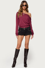 Nannie Off Shoulder Oversized Top