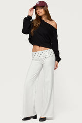 Reeva Polka Dot Foldover Trousers