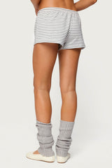 Jainee Striped Drawstring Shorts