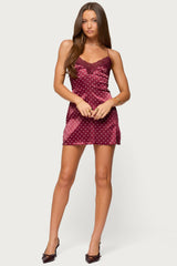 Lacey Backless Polka Dot Mini Dress