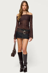 Built In Bra Off Shoulder Lace Top