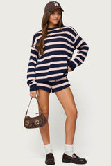 Amaris Striped Knit Shorts