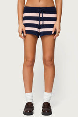 Amaris Striped Knit Shorts