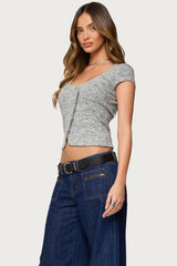 Blaunca Asymmetric Knit Top