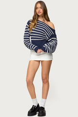Mika Off Shoulder Oversized Sweater