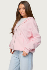 Rocia Oversized Zip Up Hoodie