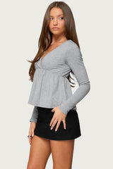 Kenzie Long Sleeve Babydoll Top