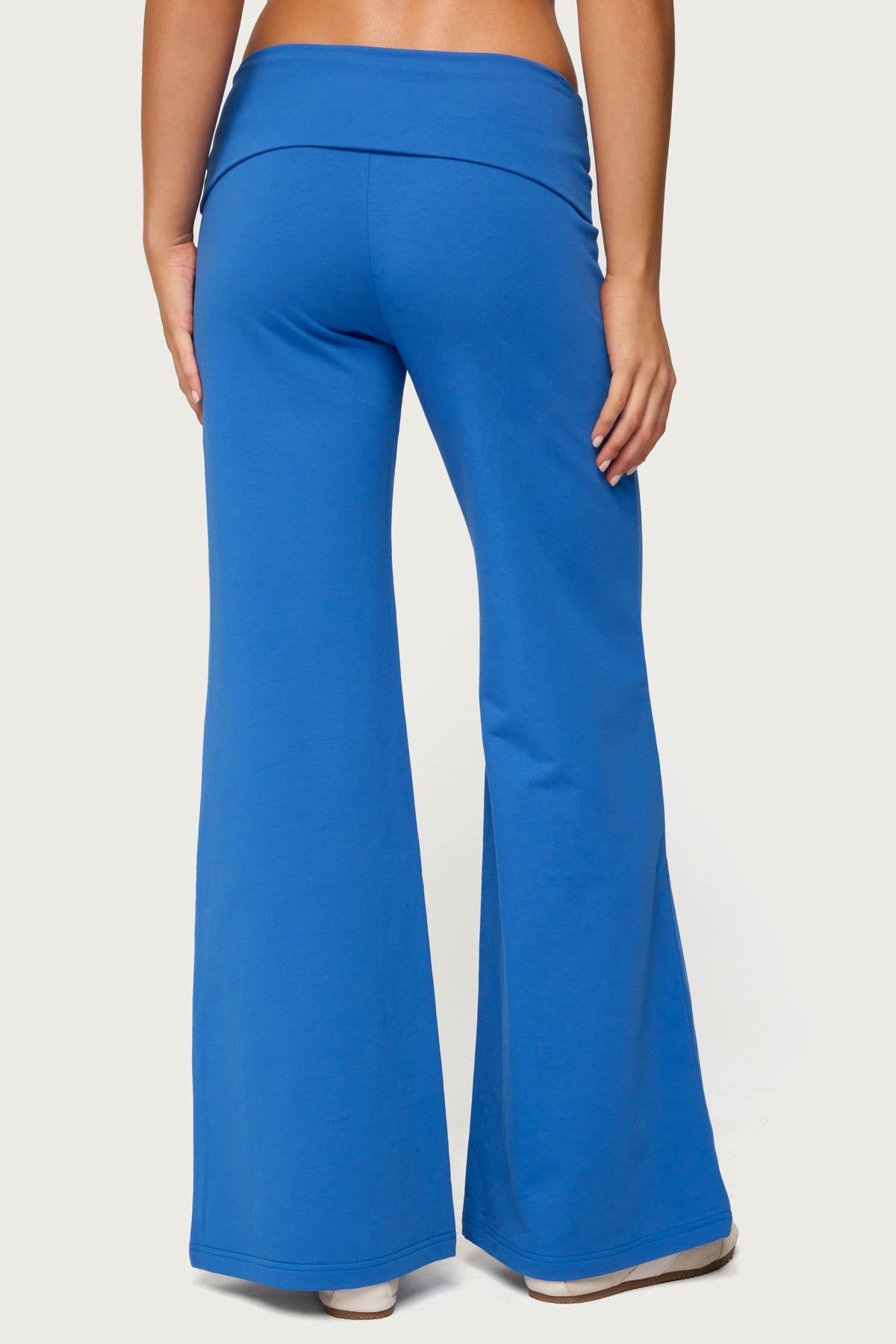 Wide Leg Foldover Trousers
