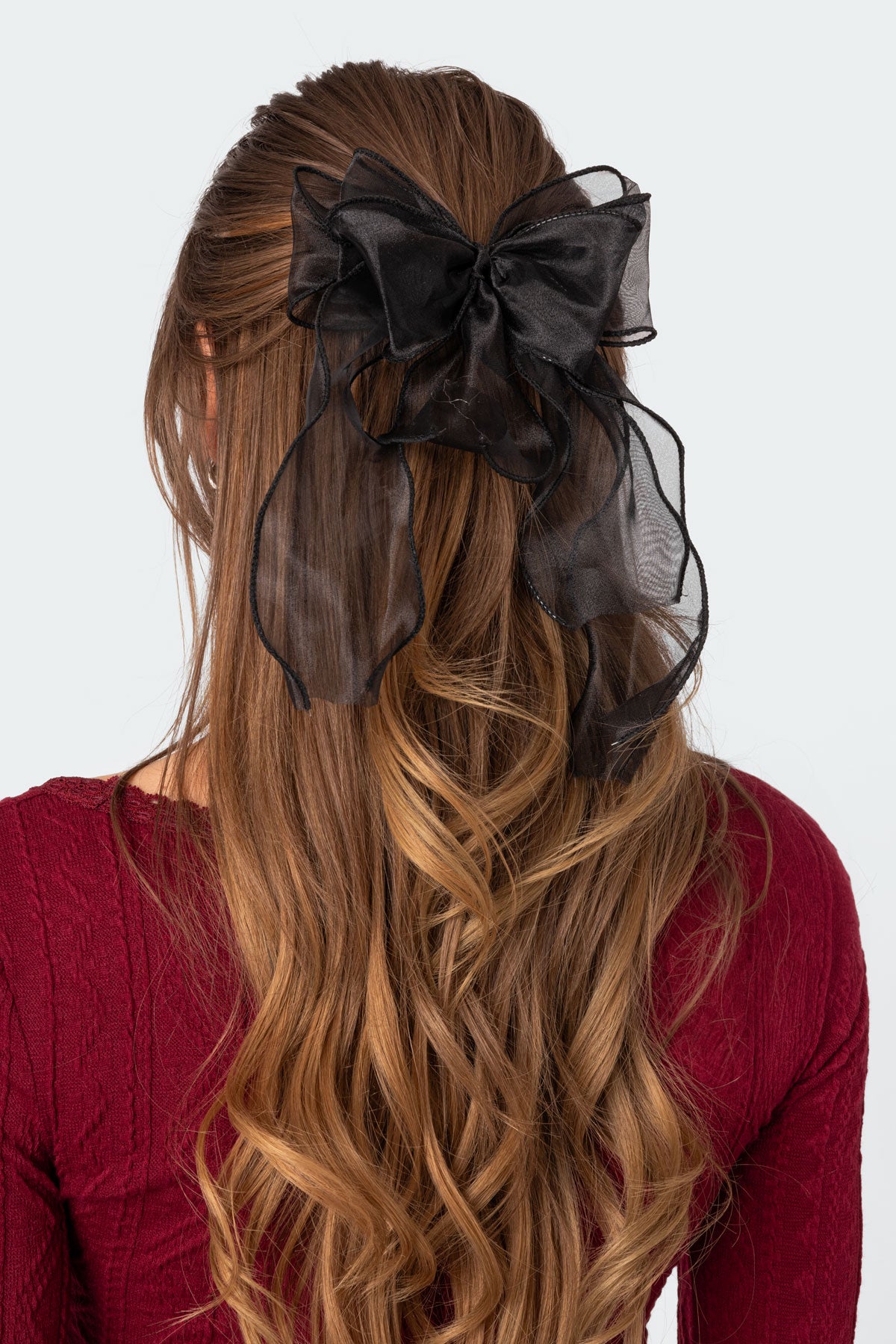 Frilled Bow Hair Clip