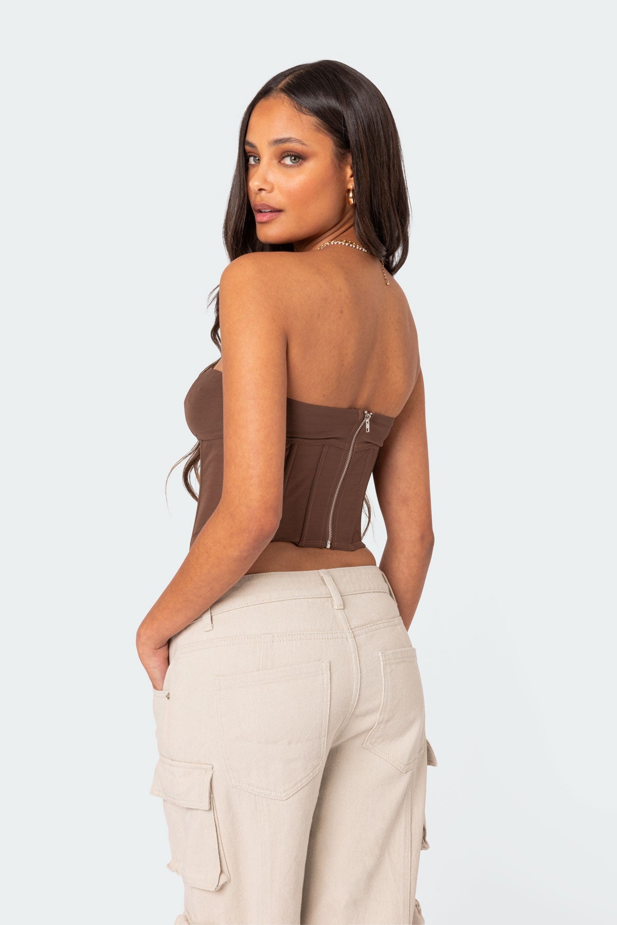 Evangeline Sheer Mesh Corset