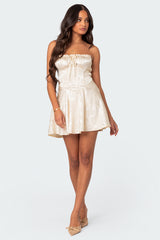 Athalia Satin Effect Corset Mini Dress