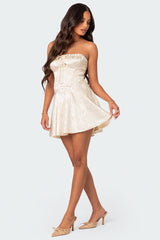 Athalia Satin Corset Mini Dress