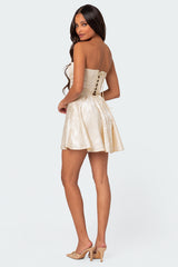 Athalia Satin Effect Corset Mini Dress