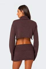 Gino Cropped Turtle Neck Sweater