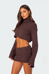 Gino Cropped Turtle Neck Sweater