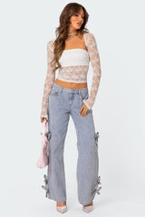 Bows 4 Days Low Rise Baggy Jeans