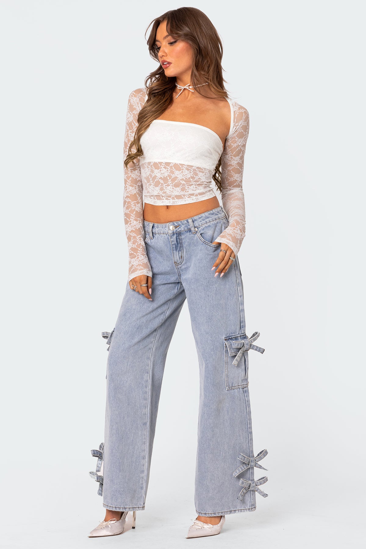 Bows 4 Days Low Rise Baggy Jeans