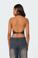 Hamlin Wrap Tie Crop Top